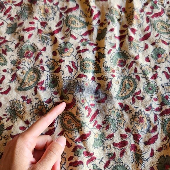 Paisley floral cream boho cotton table cover large rectangular - Picture 5 of 7